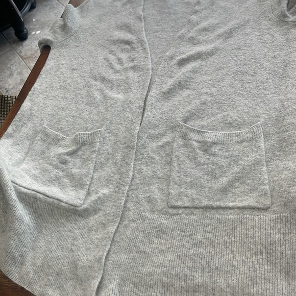 Madewell Long Grey Cardigan in Cozy Wool & Alpaca Blend Yarn sz S Lounge - Picture 10 of 11